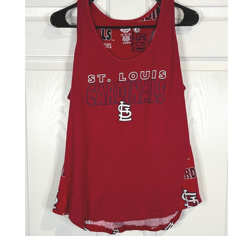 Concepts Sport St Louis Cardinals MLB Tank Top Red All Over Print - Size XL